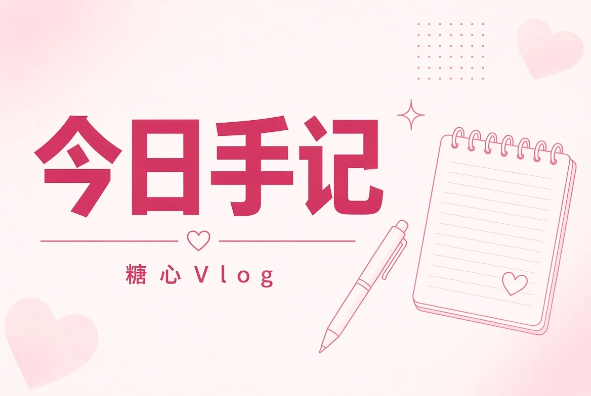 糖心Vlog今日便笺手账主题画面