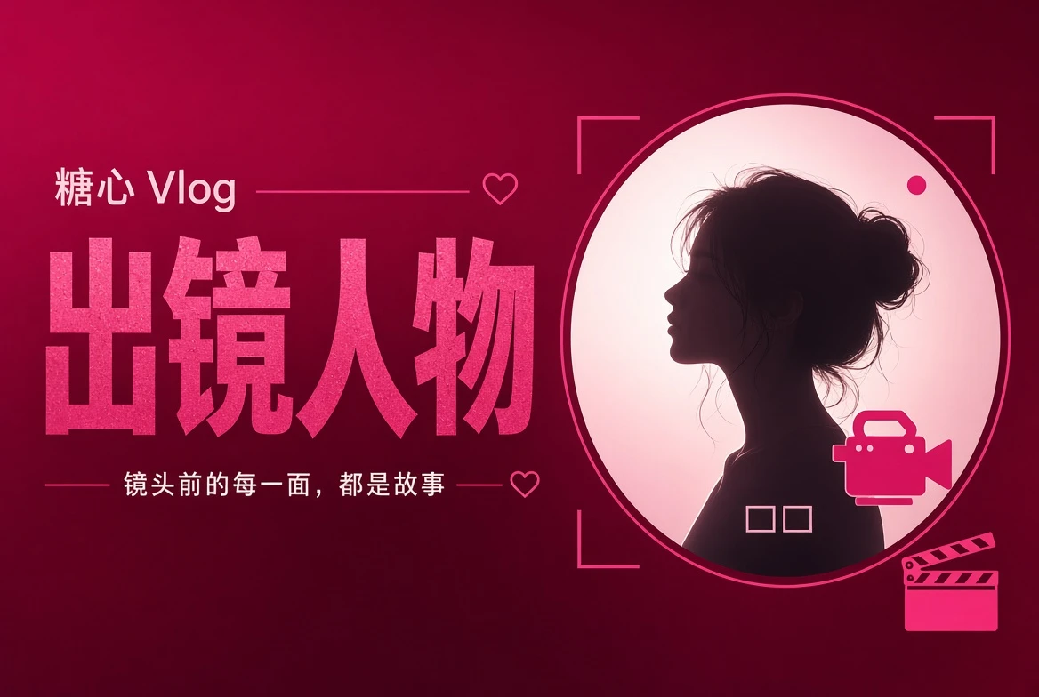 糖心Vlog出镜窗主题插画