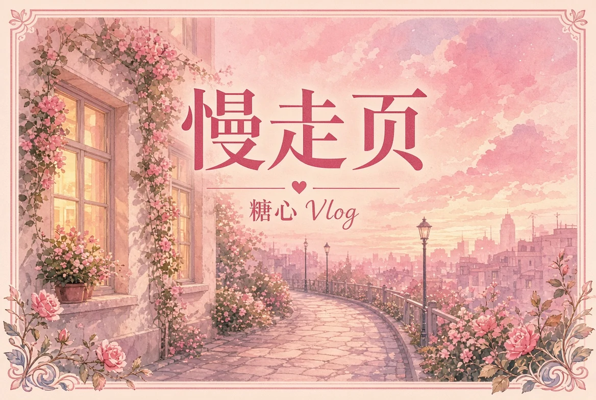 糖心Vlog慢走页主题画面